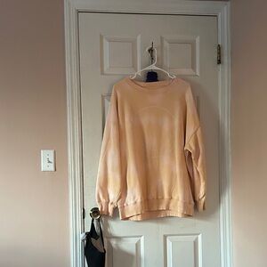 Women's Peach Crewneck Pullover Sweater
